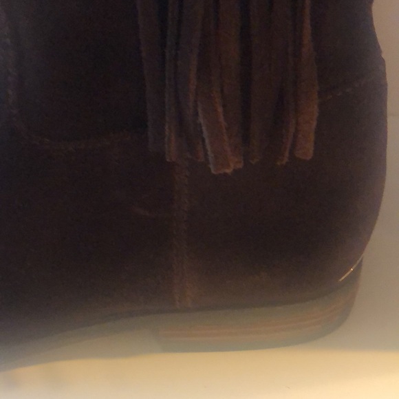 Women’s fall Rhea fringe brown suede Michael Kors warm comfort tall boots - Picture 8 of 16